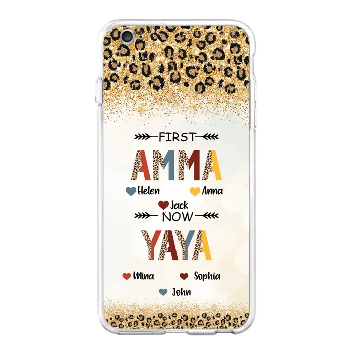 Personalized Grandma Phone Case - Upto 4 Kids And 8 Grandkids - Mother's Day Gift Idea for Grandma - First Mom Now Nana Kid And Grandkids - Case For iPhone And Samsung