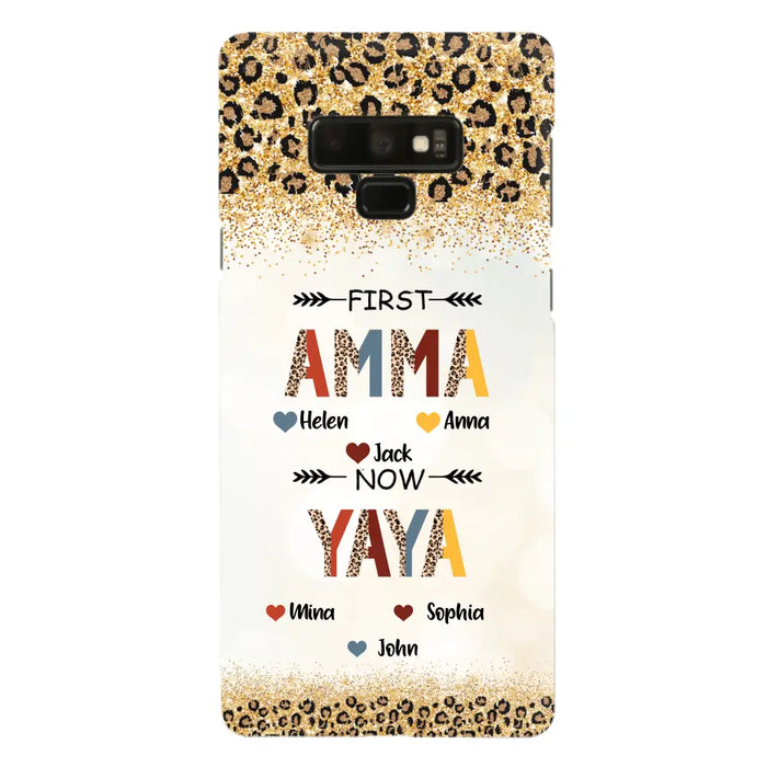 Personalized Grandma Phone Case - Upto 4 Kids And 8 Grandkids - Mother's Day Gift Idea for Grandma - First Mom Now Nana Kid And Grandkids - Case For iPhone And Samsung