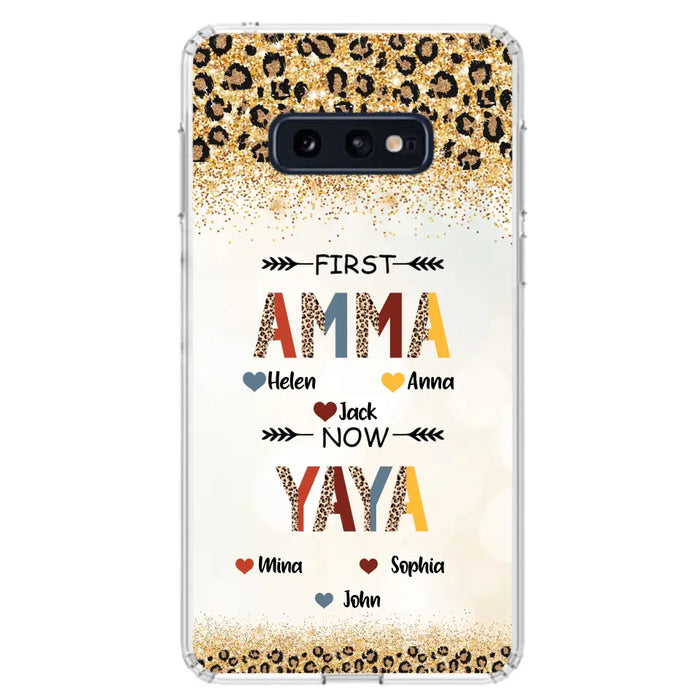 Personalized Grandma Phone Case - Upto 4 Kids And 8 Grandkids - Mother's Day Gift Idea for Grandma - First Mom Now Nana Kid And Grandkids - Case For iPhone And Samsung