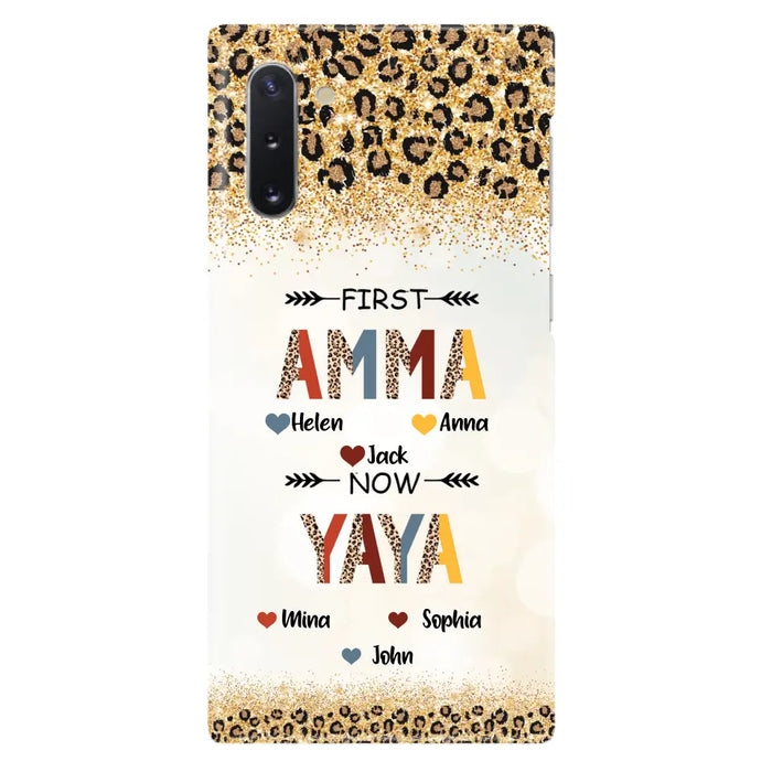 Personalized Grandma Phone Case - Upto 4 Kids And 8 Grandkids - Mother's Day Gift Idea for Grandma - First Mom Now Nana Kid And Grandkids - Case For iPhone And Samsung