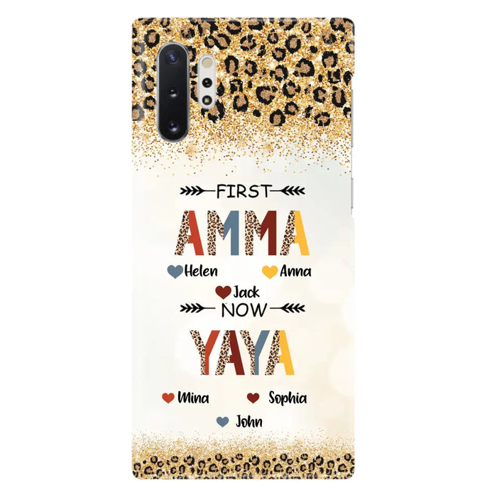 Personalized Grandma Phone Case - Upto 4 Kids And 8 Grandkids - Mother's Day Gift Idea for Grandma - First Mom Now Nana Kid And Grandkids - Case For iPhone And Samsung