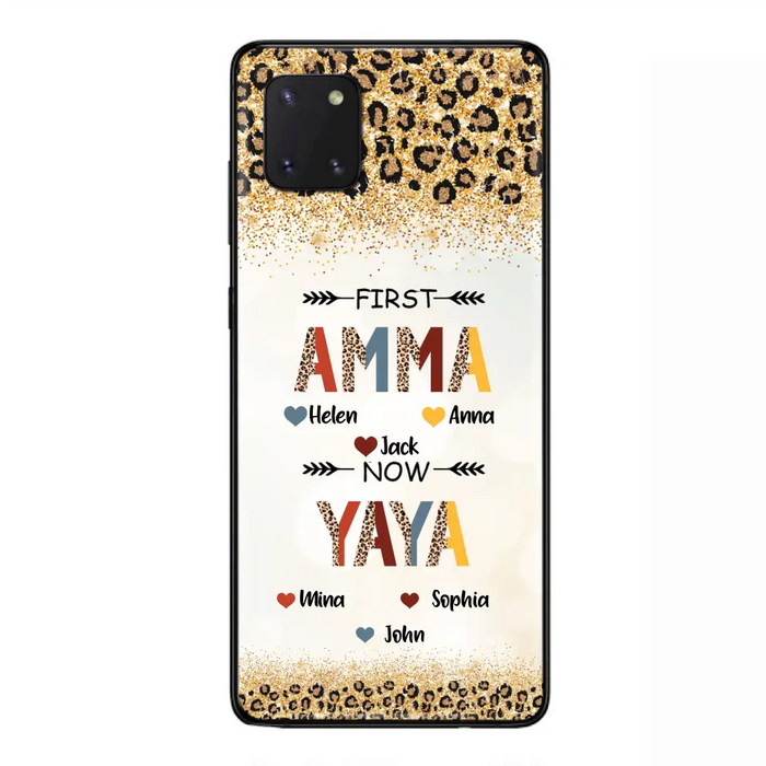 Personalized Grandma Phone Case - Upto 4 Kids And 8 Grandkids - Mother's Day Gift Idea for Grandma - First Mom Now Nana Kid And Grandkids - Case For iPhone And Samsung