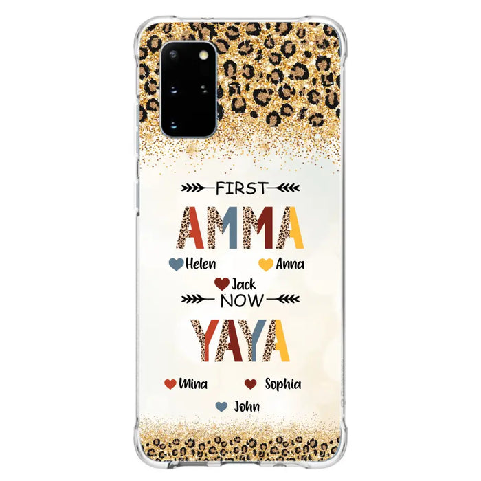 Personalized Grandma Phone Case - Upto 4 Kids And 8 Grandkids - Mother's Day Gift Idea for Grandma - First Mom Now Nana Kid And Grandkids - Case For iPhone And Samsung