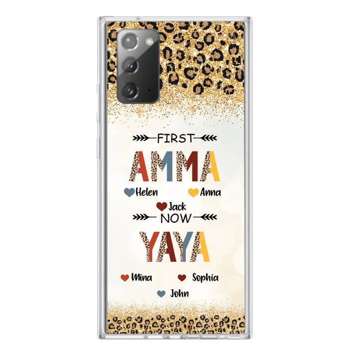 Personalized Grandma Phone Case - Upto 4 Kids And 8 Grandkids - Mother's Day Gift Idea for Grandma - First Mom Now Nana Kid And Grandkids - Case For iPhone And Samsung