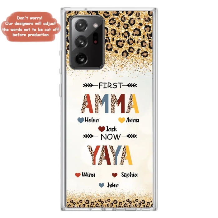 Personalized Grandma Phone Case - Upto 4 Kids And 8 Grandkids - Mother's Day Gift Idea for Grandma - First Mom Now Nana Kid And Grandkids - Case For iPhone And Samsung