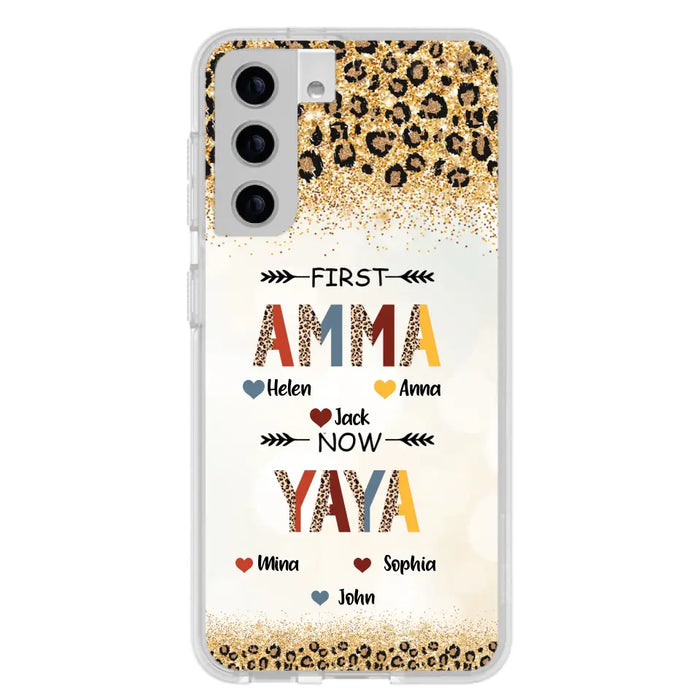 Personalized Grandma Phone Case - Upto 4 Kids And 8 Grandkids - Mother's Day Gift Idea for Grandma - First Mom Now Nana Kid And Grandkids - Case For iPhone And Samsung