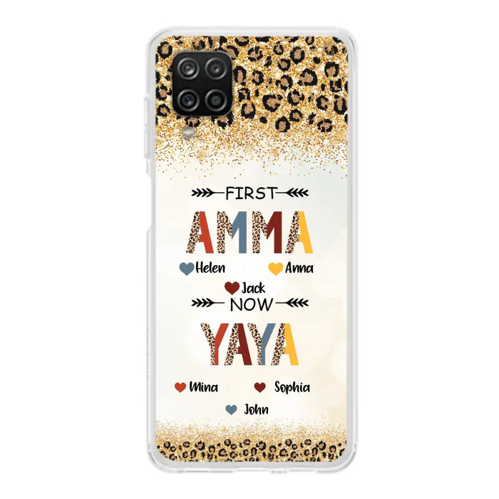 Personalized Grandma Phone Case - Upto 4 Kids And 8 Grandkids - Mother's Day Gift Idea for Grandma - First Mom Now Nana Kid And Grandkids - Case For iPhone And Samsung