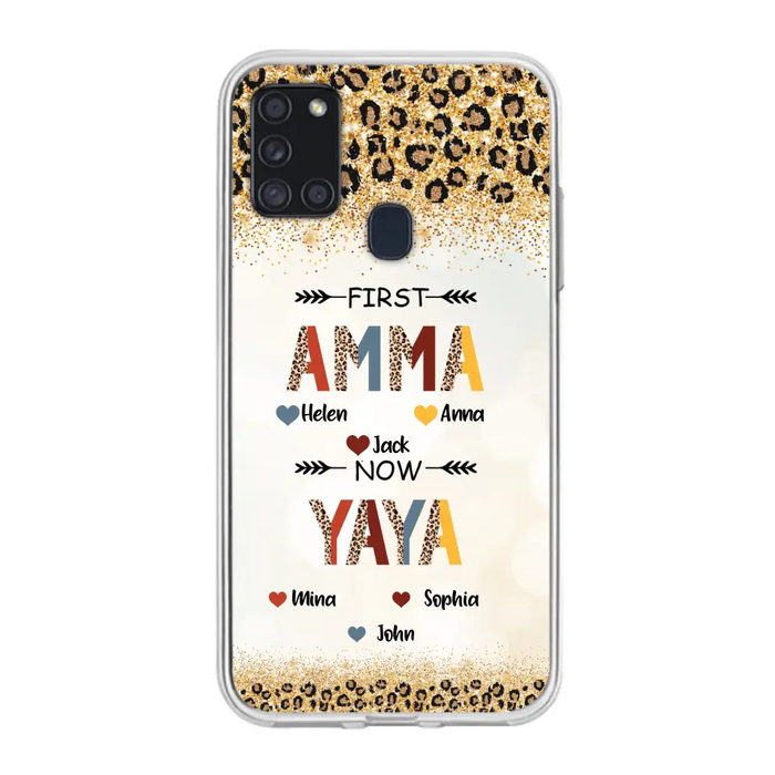 Personalized Grandma Phone Case - Upto 4 Kids And 8 Grandkids - Mother's Day Gift Idea for Grandma - First Mom Now Nana Kid And Grandkids - Case For iPhone And Samsung