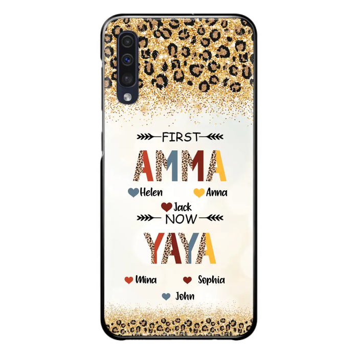 Personalized Grandma Phone Case - Upto 4 Kids And 8 Grandkids - Mother's Day Gift Idea for Grandma - First Mom Now Nana Kid And Grandkids - Case For iPhone And Samsung