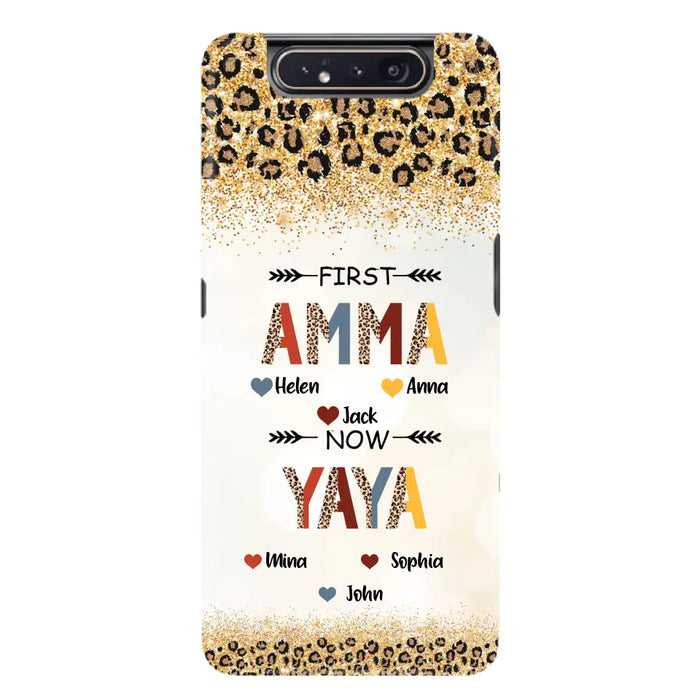 Personalized Grandma Phone Case - Upto 4 Kids And 8 Grandkids - Mother's Day Gift Idea for Grandma - First Mom Now Nana Kid And Grandkids - Case For iPhone And Samsung