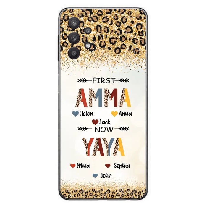 Personalized Grandma Phone Case - Upto 4 Kids And 8 Grandkids - Mother's Day Gift Idea for Grandma - First Mom Now Nana Kid And Grandkids - Case For iPhone And Samsung