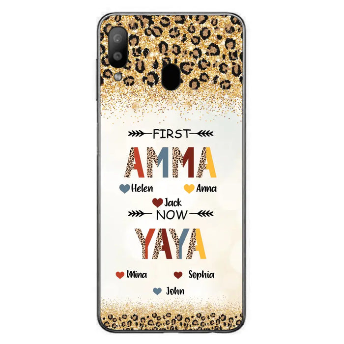 Personalized Grandma Phone Case - Upto 4 Kids And 8 Grandkids - Mother's Day Gift Idea for Grandma - First Mom Now Nana Kid And Grandkids - Case For iPhone And Samsung