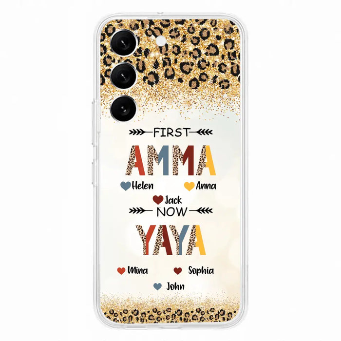 Personalized Grandma Phone Case - Upto 4 Kids And 8 Grandkids - Mother's Day Gift Idea for Grandma - First Mom Now Nana Kid And Grandkids - Case For iPhone And Samsung