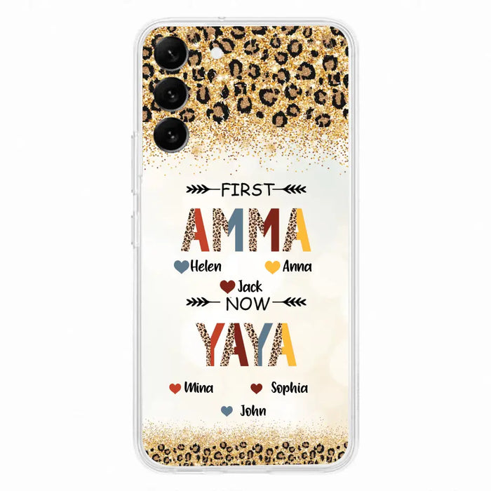 Personalized Grandma Phone Case - Upto 4 Kids And 8 Grandkids - Mother's Day Gift Idea for Grandma - First Mom Now Nana Kid And Grandkids - Case For iPhone And Samsung