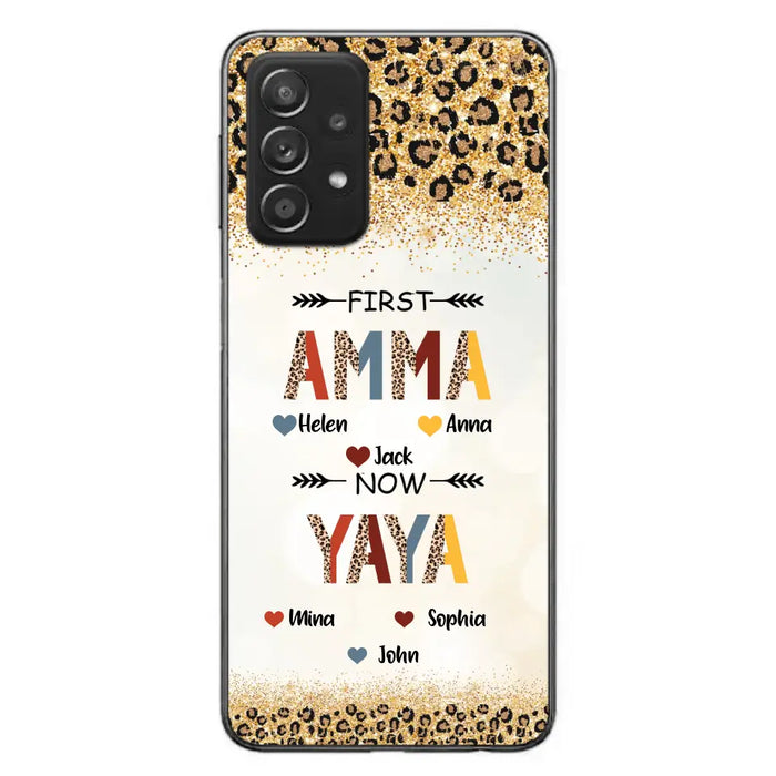 Personalized Grandma Phone Case - Upto 4 Kids And 8 Grandkids - Mother's Day Gift Idea for Grandma - First Mom Now Nana Kid And Grandkids - Case For iPhone And Samsung