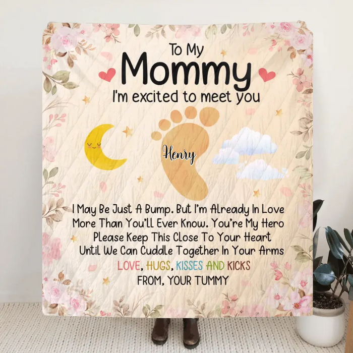 Personalized To My Mommy Quilt/ Single Layer Fleece Blanket - Gift Idea For Mother's Day - You're My Hero