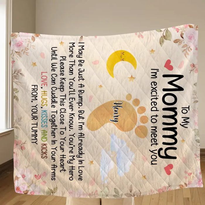 Personalized To My Mommy Quilt/ Single Layer Fleece Blanket - Gift Idea For Mother's Day - You're My Hero