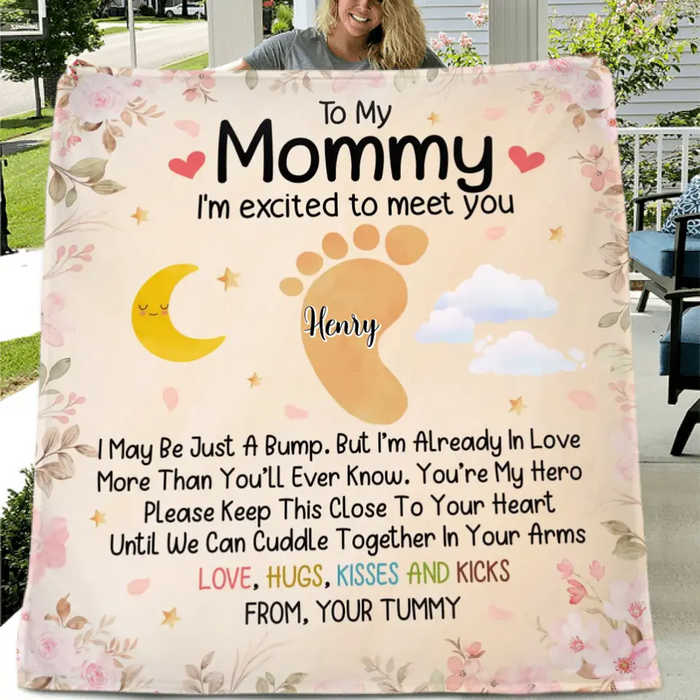 Personalized To My Mommy Quilt/ Single Layer Fleece Blanket - Gift Idea For Mother's Day - You're My Hero