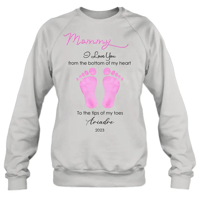 Personalized Mother's Day/ Father's Day Shirt/ Hoodie - Gift Idea From Kid to Mom/ Dad - I Love You From The Bottom Of My Heart