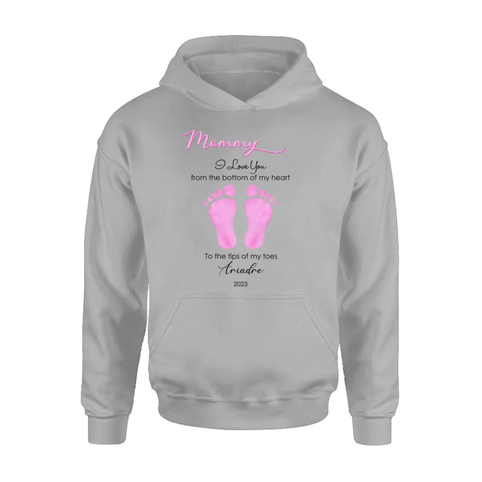 Personalized Mother's Day/ Father's Day Shirt/ Hoodie - Gift Idea From Kid to Mom/ Dad - I Love You From The Bottom Of My Heart