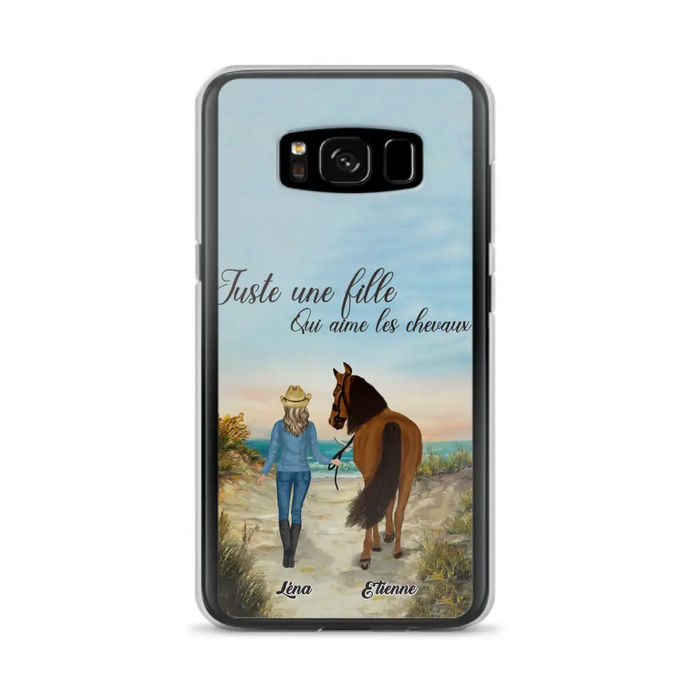 Étuis De Téléphone Personnalisés Pour Une Fille Qui Aime Les Chevaux - Cadeaux Personnalisés Pour Les Amoureux Des Chevaux - Jusqu'À 6 Chevaux - Juste Une Fille Qui Aime Les Chevaux