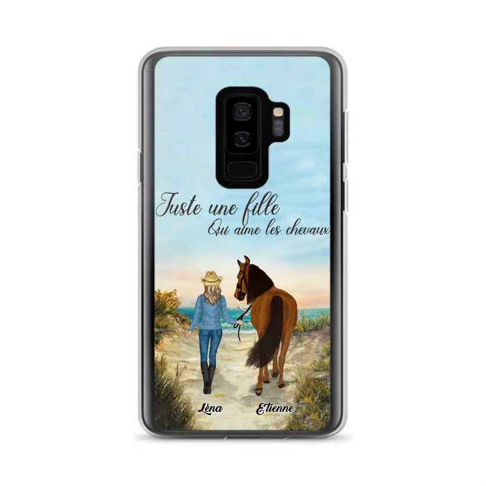 Étuis De Téléphone Personnalisés Pour Une Fille Qui Aime Les Chevaux - Cadeaux Personnalisés Pour Les Amoureux Des Chevaux - Jusqu'À 6 Chevaux - Juste Une Fille Qui Aime Les Chevaux