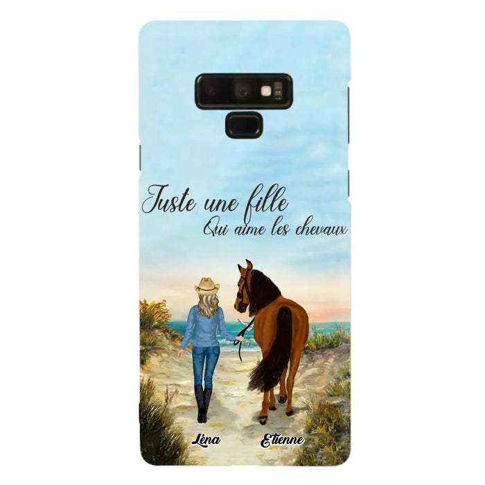 Étuis De Téléphone Personnalisés Pour Une Fille Qui Aime Les Chevaux - Cadeaux Personnalisés Pour Les Amoureux Des Chevaux - Jusqu'À 6 Chevaux - Juste Une Fille Qui Aime Les Chevaux