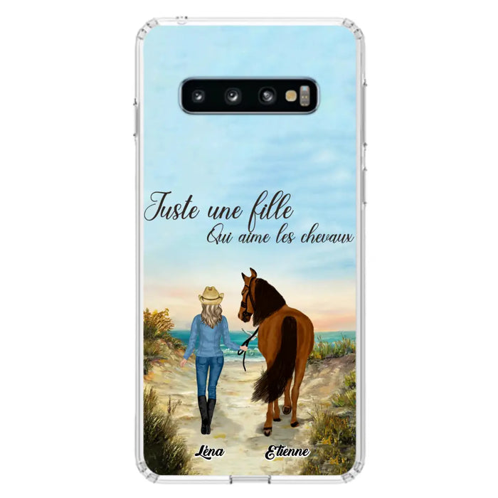 Étuis De Téléphone Personnalisés Pour Une Fille Qui Aime Les Chevaux - Cadeaux Personnalisés Pour Les Amoureux Des Chevaux - Jusqu'À 6 Chevaux - Juste Une Fille Qui Aime Les Chevaux