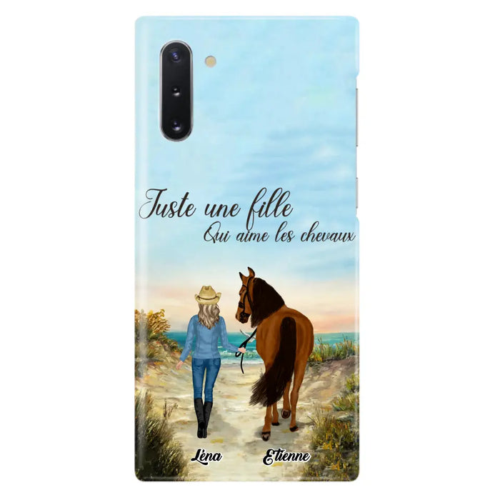 Étuis De Téléphone Personnalisés Pour Une Fille Qui Aime Les Chevaux - Cadeaux Personnalisés Pour Les Amoureux Des Chevaux - Jusqu'À 6 Chevaux - Juste Une Fille Qui Aime Les Chevaux