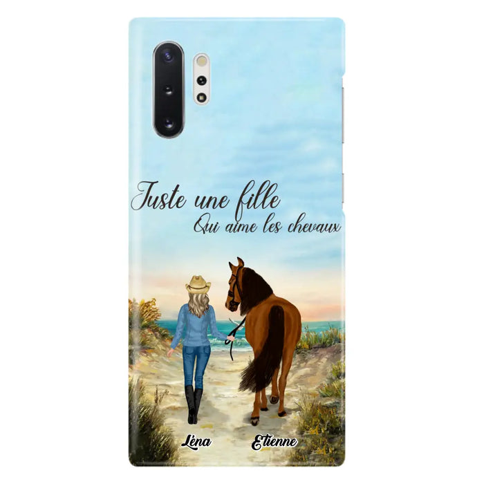 Étuis De Téléphone Personnalisés Pour Une Fille Qui Aime Les Chevaux - Cadeaux Personnalisés Pour Les Amoureux Des Chevaux - Jusqu'À 6 Chevaux - Juste Une Fille Qui Aime Les Chevaux