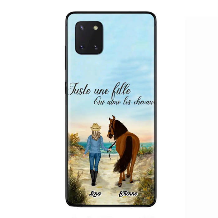 Étuis De Téléphone Personnalisés Pour Une Fille Qui Aime Les Chevaux - Cadeaux Personnalisés Pour Les Amoureux Des Chevaux - Jusqu'À 6 Chevaux - Juste Une Fille Qui Aime Les Chevaux