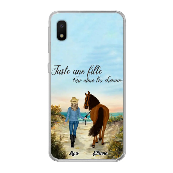 Étuis De Téléphone Personnalisés Pour Une Fille Qui Aime Les Chevaux - Cadeaux Personnalisés Pour Les Amoureux Des Chevaux - Jusqu'À 6 Chevaux - Juste Une Fille Qui Aime Les Chevaux