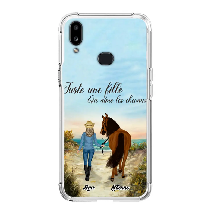 Étuis De Téléphone Personnalisés Pour Une Fille Qui Aime Les Chevaux - Cadeaux Personnalisés Pour Les Amoureux Des Chevaux - Jusqu'À 6 Chevaux - Juste Une Fille Qui Aime Les Chevaux