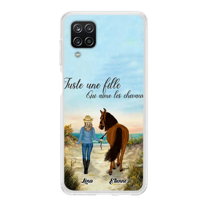 Étuis De Téléphone Personnalisés Pour Une Fille Qui Aime Les Chevaux - Cadeaux Personnalisés Pour Les Amoureux Des Chevaux - Jusqu'À 6 Chevaux - Juste Une Fille Qui Aime Les Chevaux