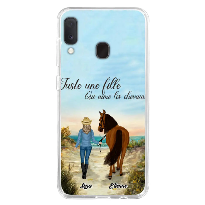 Étuis De Téléphone Personnalisés Pour Une Fille Qui Aime Les Chevaux - Cadeaux Personnalisés Pour Les Amoureux Des Chevaux - Jusqu'À 6 Chevaux - Juste Une Fille Qui Aime Les Chevaux