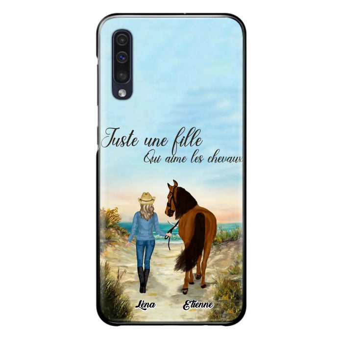 Étuis De Téléphone Personnalisés Pour Une Fille Qui Aime Les Chevaux - Cadeaux Personnalisés Pour Les Amoureux Des Chevaux - Jusqu'À 6 Chevaux - Juste Une Fille Qui Aime Les Chevaux