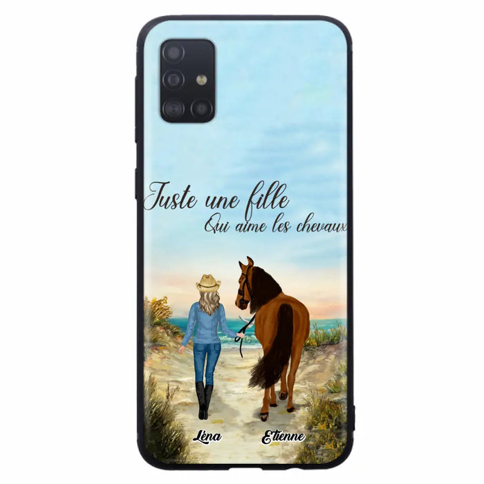 Étuis De Téléphone Personnalisés Pour Une Fille Qui Aime Les Chevaux - Cadeaux Personnalisés Pour Les Amoureux Des Chevaux - Jusqu'À 6 Chevaux - Juste Une Fille Qui Aime Les Chevaux