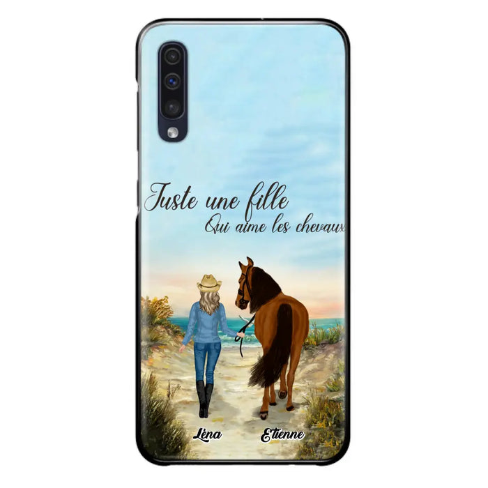 Étuis De Téléphone Personnalisés Pour Une Fille Qui Aime Les Chevaux - Cadeaux Personnalisés Pour Les Amoureux Des Chevaux - Jusqu'À 6 Chevaux - Juste Une Fille Qui Aime Les Chevaux