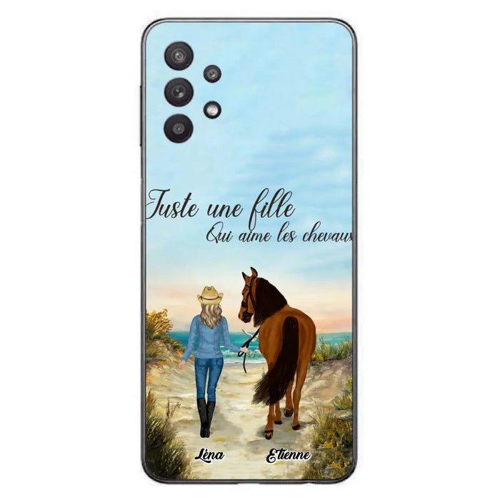 Étuis De Téléphone Personnalisés Pour Une Fille Qui Aime Les Chevaux - Cadeaux Personnalisés Pour Les Amoureux Des Chevaux - Jusqu'À 6 Chevaux - Juste Une Fille Qui Aime Les Chevaux