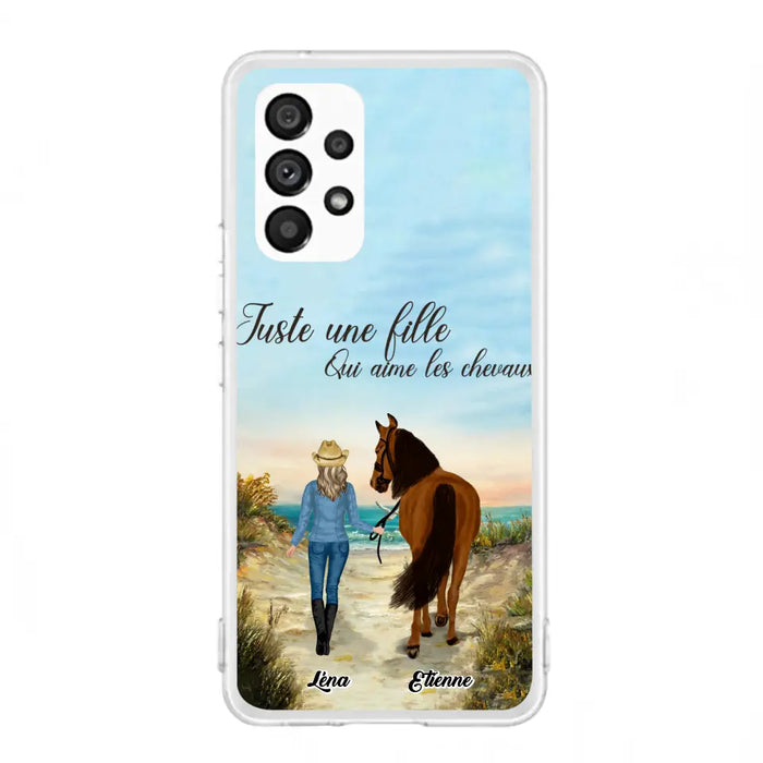 Étuis De Téléphone Personnalisés Pour Une Fille Qui Aime Les Chevaux - Cadeaux Personnalisés Pour Les Amoureux Des Chevaux - Jusqu'À 6 Chevaux - Juste Une Fille Qui Aime Les Chevaux