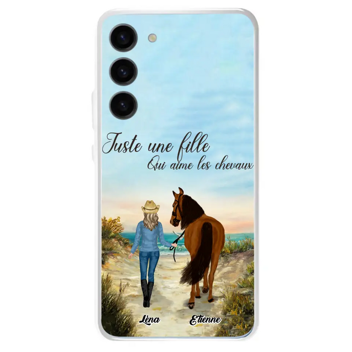 Étuis De Téléphone Personnalisés Pour Une Fille Qui Aime Les Chevaux - Cadeaux Personnalisés Pour Les Amoureux Des Chevaux - Jusqu'À 6 Chevaux - Juste Une Fille Qui Aime Les Chevaux