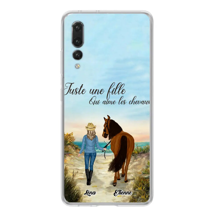 Étuis De Téléphone Personnalisés Pour Une Fille Qui Aime Les Chevaux - Cadeaux Pour Les Amoureux Des Chevaux - Jusqu'À 6 Chevaux - Juste Une Fille Qui Aime Les Chevaux