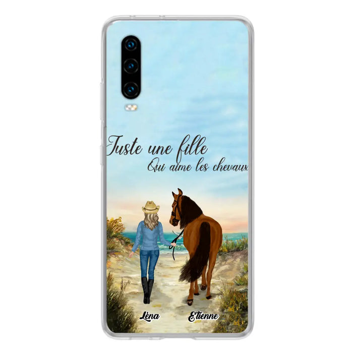 Étuis De Téléphone Personnalisés Pour Une Fille Qui Aime Les Chevaux - Cadeaux Pour Les Amoureux Des Chevaux - Jusqu'À 6 Chevaux - Juste Une Fille Qui Aime Les Chevaux