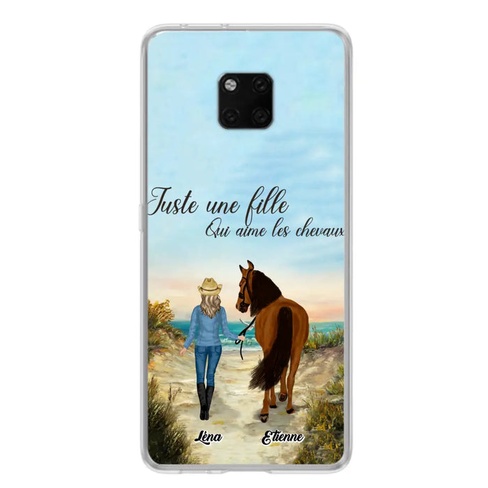 Étuis De Téléphone Personnalisés Pour Une Fille Qui Aime Les Chevaux - Cadeaux Pour Les Amoureux Des Chevaux - Jusqu'À 6 Chevaux - Juste Une Fille Qui Aime Les Chevaux