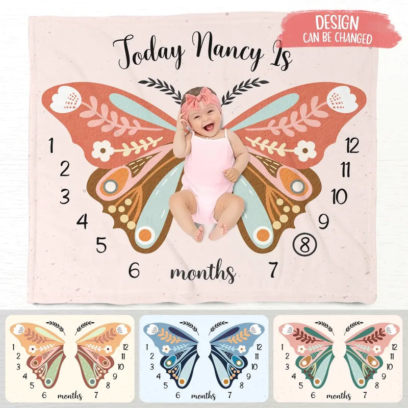 Personalized Baby Fleece Throw Blanket/Quilt - Birthday Gift Idea for Baby