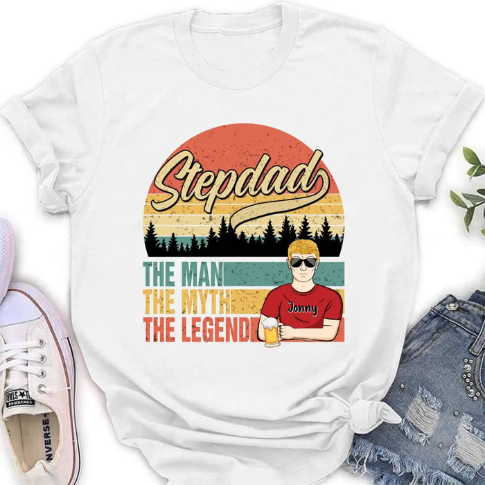 Custom Personalized Stepdad Shirt/Hoodie - Father's Day Gift Idea for Stepdad - The Man The Myth The Legend