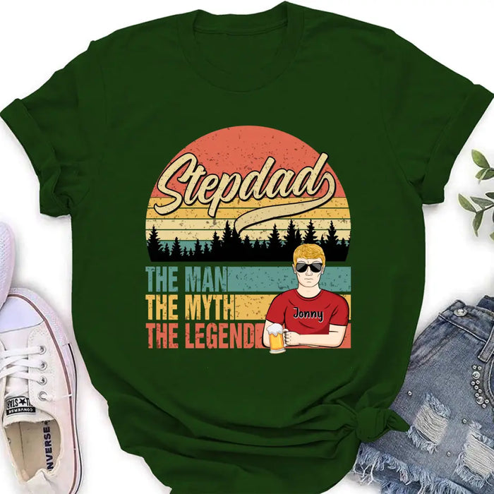 Custom Personalized Stepdad Shirt/Hoodie - Father's Day Gift Idea for Stepdad - The Man The Myth The Legend