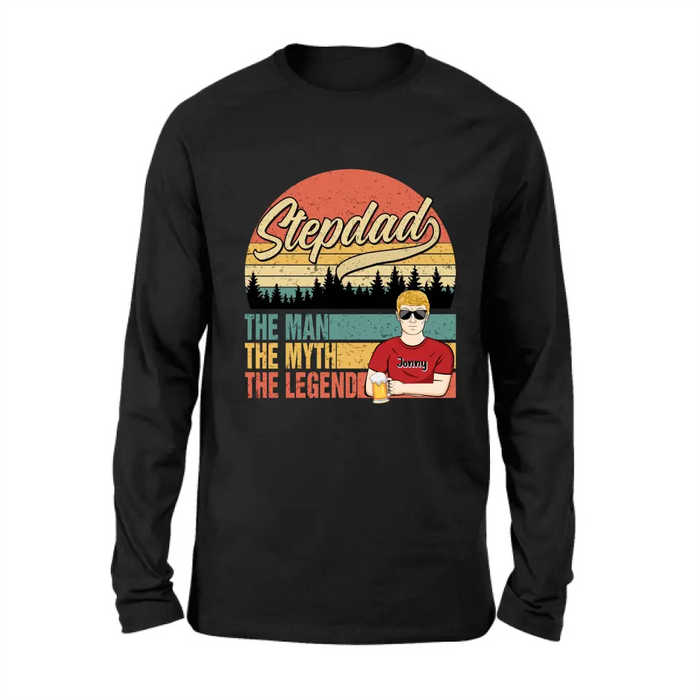 Custom Personalized Stepdad Shirt/Hoodie - Father's Day Gift Idea for Stepdad - The Man The Myth The Legend