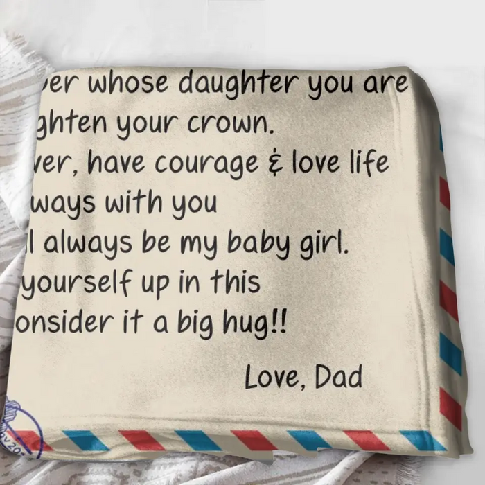 Custom Personalized To My Daughter Single Layer Fleece Blanket - Gift Idea For Daughter