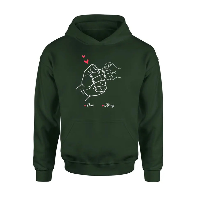 Personalized Papa & Kids Fist Bump Shirt/Hoodie - Gift Idea For Father/Kids/Father's Day - Custom Up to 7 Kids' Name
